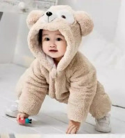 Baby Bear Rompers Lite Brownd color(Size: 4M-48M)