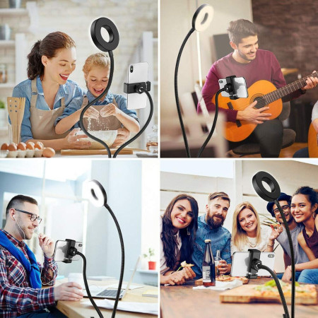 Professional Portable LED Light with Cell Phone Holder